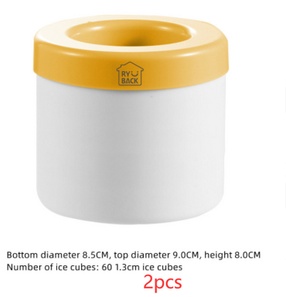 Portable 2 In 1 Ice Bucket Mold With Lid Space Saving Cube Maker Tools For Kitchen Party Barware