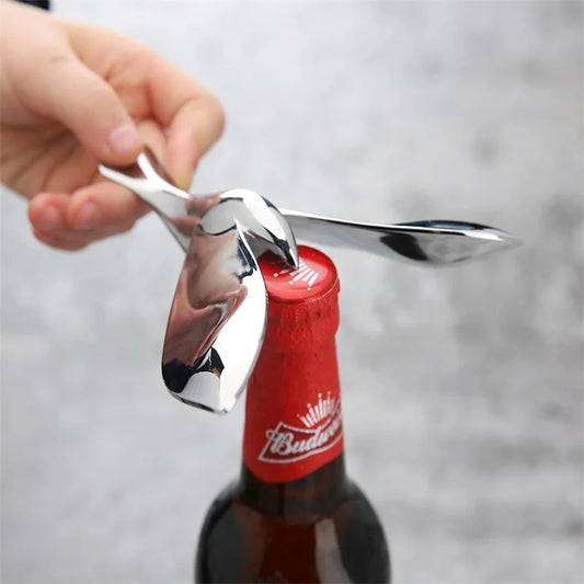 Kicthen Gadgets Flying Bird Bottle Opener Multifunctional Zinc Alloy Beer Cap Opener Creative Flipper Balanced Bird Metal Wine Opener