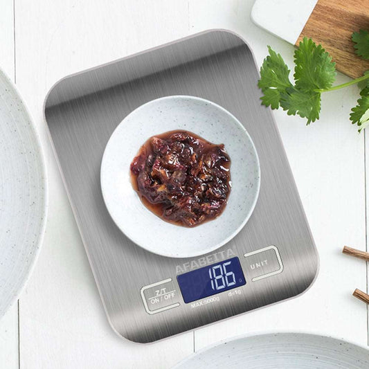 Stainless Steel Digital Kitchen Scale 5KG/11lb - LCD Precision